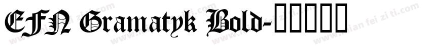 EFN Gramatyk Bold字体转换